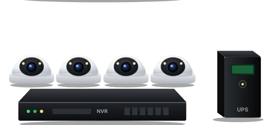 Dahua Basic CCTV kit: cameras, recorder and UPS