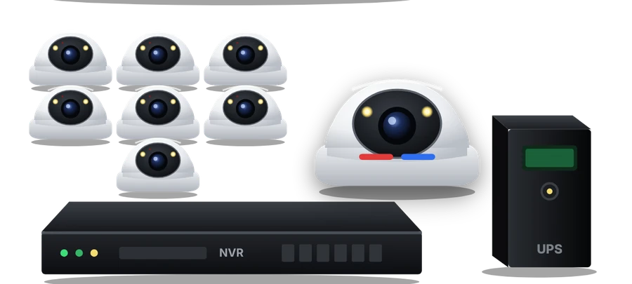 Dahua Platinum CCTV kit: cameras, recorder and UPS