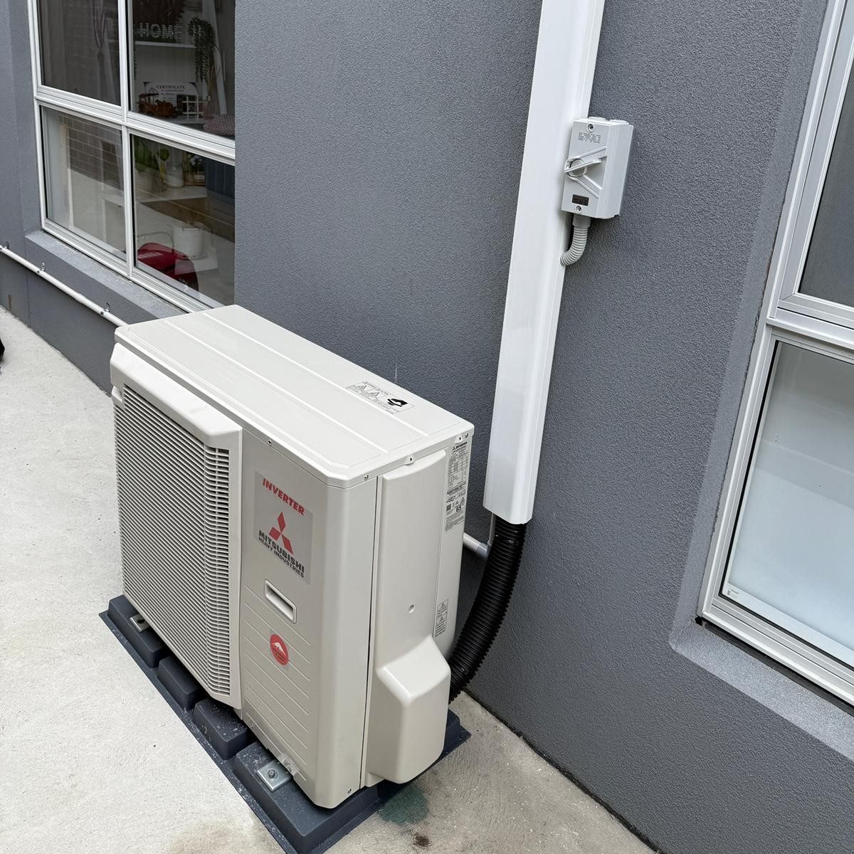 Split system outdoor unit installation