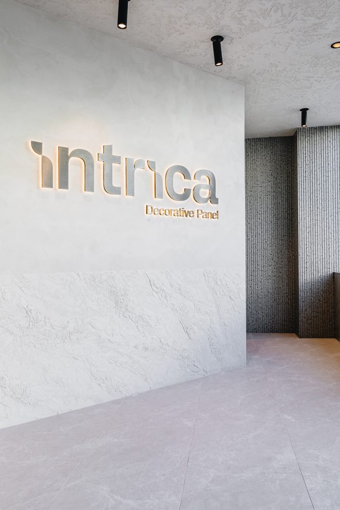 Commercial fit-out decorative panel signage