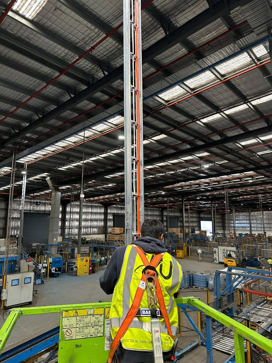 Industrial site electrical and data work